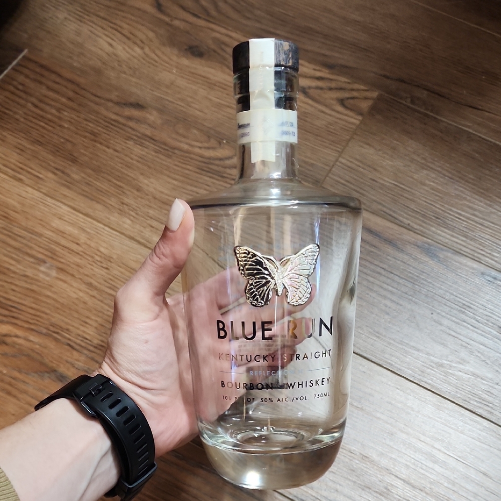 Blue Run Empty Bourbon Bottle